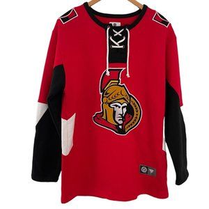 Ottawa‎ Senators Pullover Sweatshirt XL NHL Fanatics Branded Lace Up Shirt